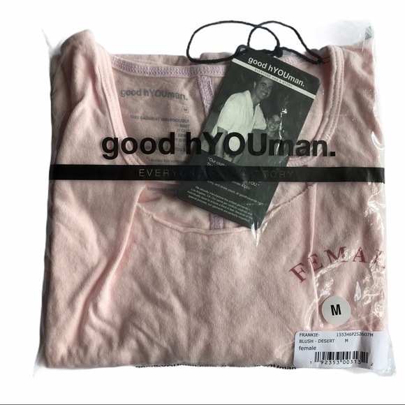 good hYOUman Female light pink relaxed fit cut-out distressed t-shirt - Picture 7 of 10